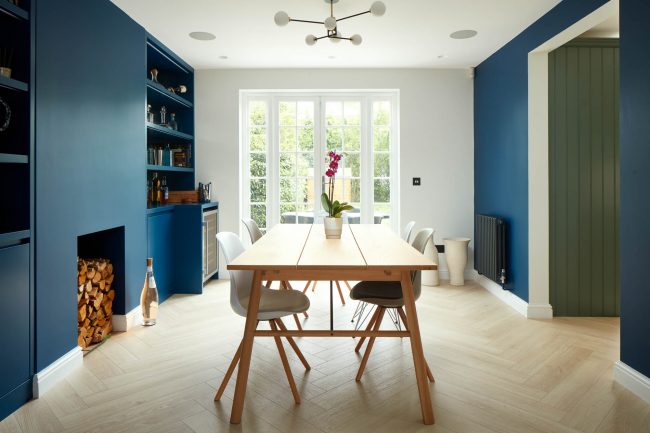 interior of london refurbishment by XUL, dining