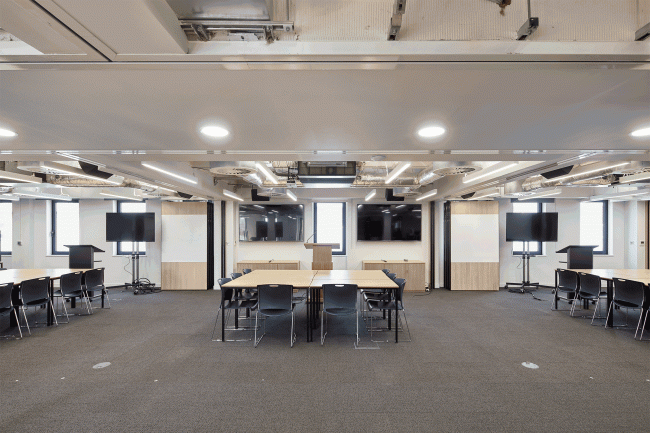 This was a great architectural interiors shoot for @rocktownsend of the @proctrust now college in South London. Trademark bold colours of RT looking great. Internal wall wall particians by @LondonWallGroup