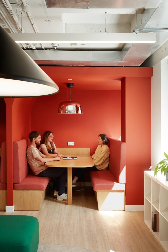 This was a great architectural interiors shoot for @rocktownsend of the @proctrust now college in South London. Trademark bold colours of RT looking great. Internal wall wall particians by @LondonWallGroup