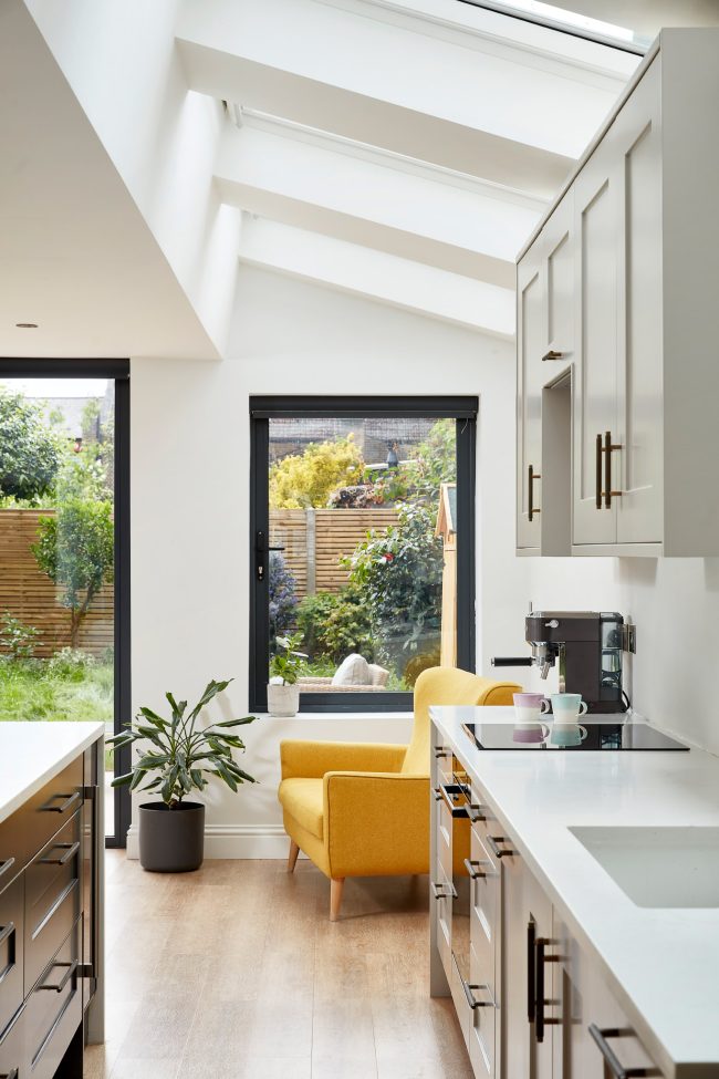 Architectural interior shoot for @atelierkhan of their recent residential extension in Walthamstow featuring a whole new layout and fab kitchen extension
