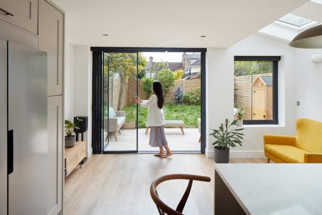 Architectural interior shoot for @atelierkhan of their recent residential extension in Walthamstow featuring a whole new layout and fab kitchen extension