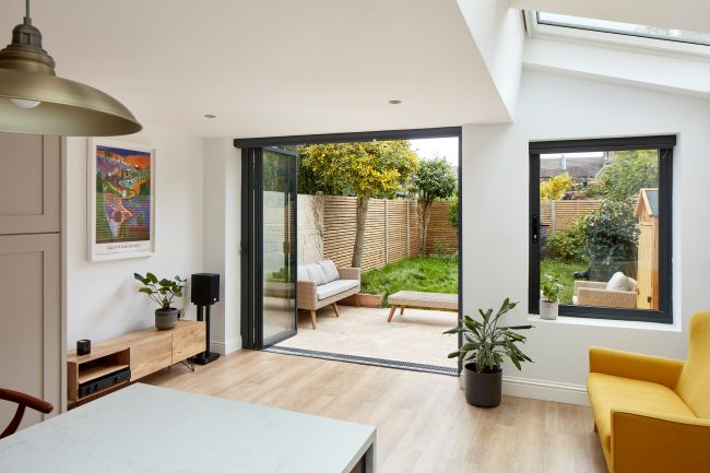 Architectural interior shoot for @atelierkhan of their recent residential extension in Walthamstow featuring a whole new layout and fab kitchen extension
