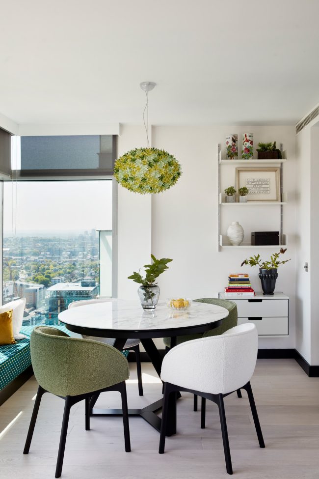 Interior shoot for @claudiainteriors of their project a bold colourful take on a modern apartment in Canary Wharf, London