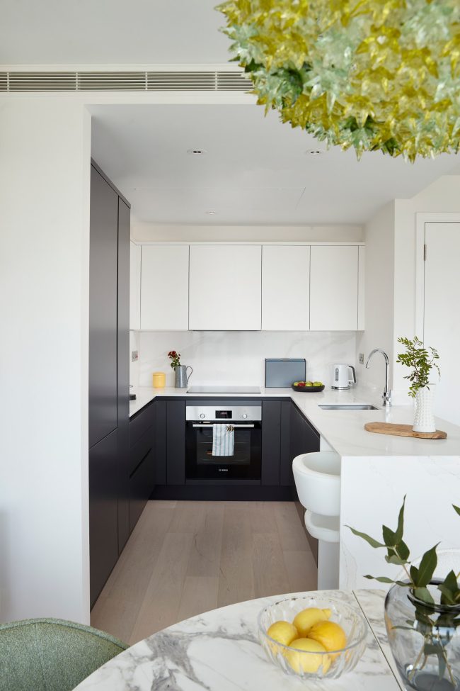 Interior shoot for @claudiainteriors of their project a bold colourful take on a modern apartment in Canary Wharf, London