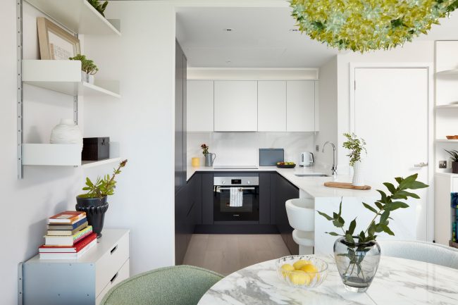 Interior shoot for @claudiainteriors of their project a bold colourful take on a modern apartment in Canary Wharf, London