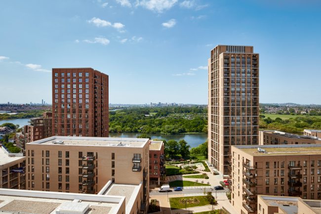 Exterior architectural shoot of new phase of @barrattlondon_ development at #HendonWaterside
