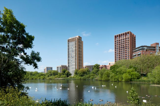 Exterior architectural shoot of new phase of @barrattlondon_ development at #HendonWaterside